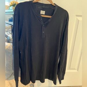 Rag and Bone XL long sleeve Men’s Henley- black